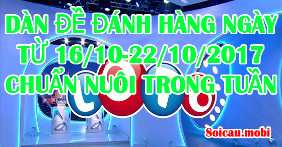 Số xổ số hàng ngày từ 16 đến 22/10/2017, tiêu chuẩn ngày nay tăng suốt cả tuần.